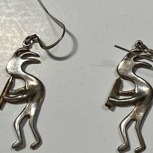 Silver Kokopelli Earrings